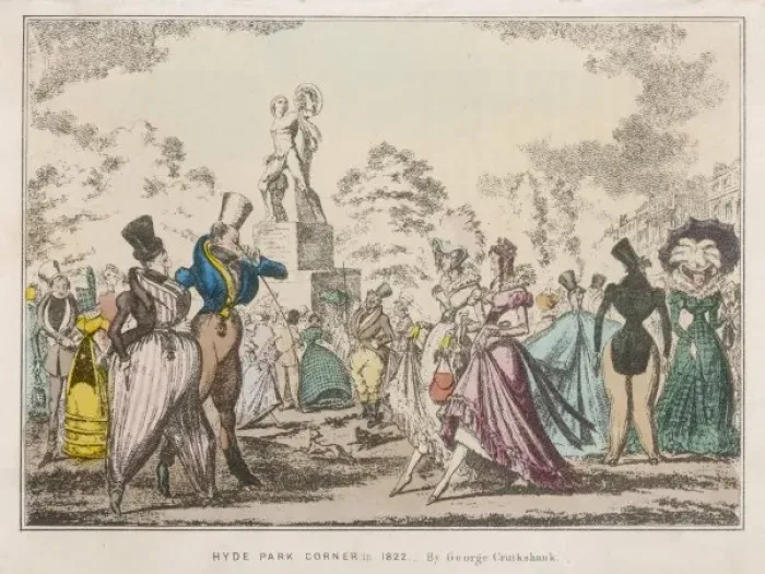 Framed Print : Hyde Park Fashions 1822