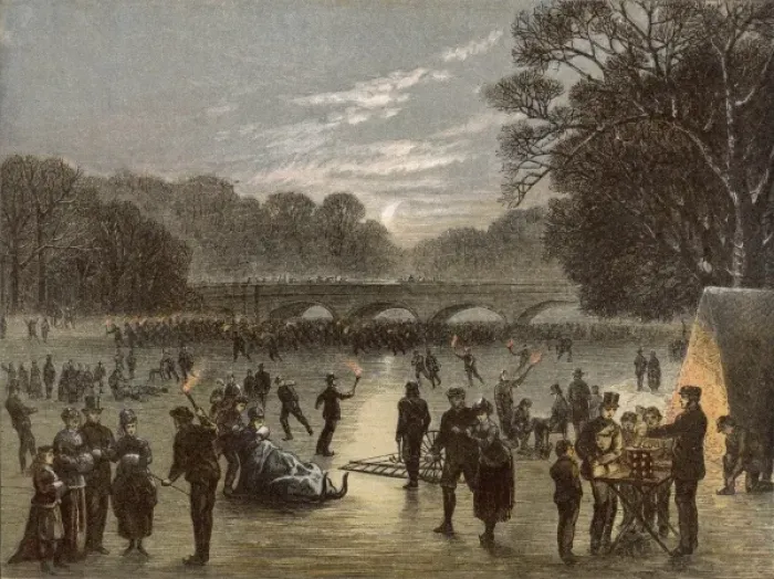 Framed Print : Hyde Park Ice Skaters Framed Print : Hyde Park Ice Skaters