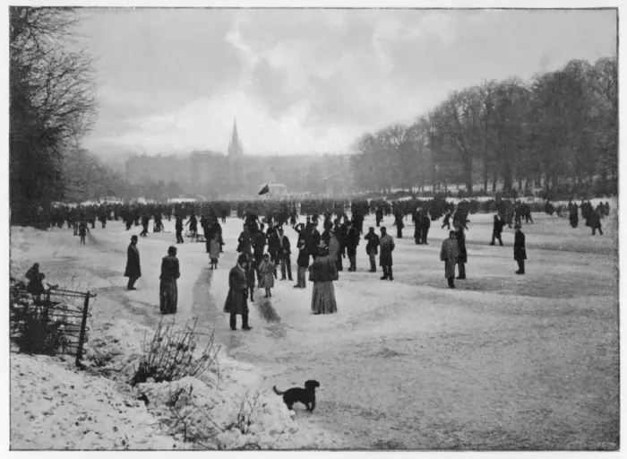 Framed Print : Hyde Park Skating 1901 Framed Print : Hyde Park Skating 1901