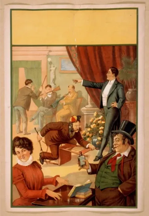 Framed Print : Hypnotist directing people to do unusual activities: woman p Framed Print : Hypnotist directing people to do unusual activities: woman p