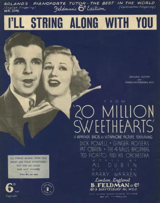 Framed Print : I ll string along with you - Music Sheet Cover Framed Print : I ll string along with you - Music Sheet Cover