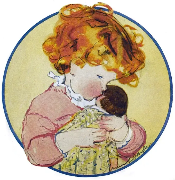 Framed Print : I Love My Dolly by Muriel Dawson Framed Print : I Love My Dolly by Muriel Dawson