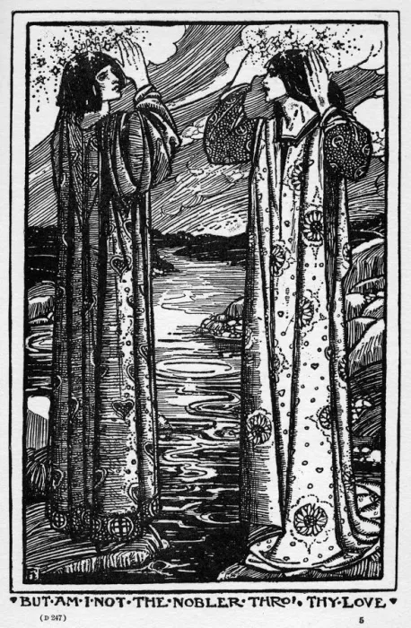 Framed Print : But am I not the nobler thro thy love. Illustration by Florence Harrison to Tennyson s Framed Print : But am I not the nobler thro thy love. Illustration by Florence Harrison to Tennyson s