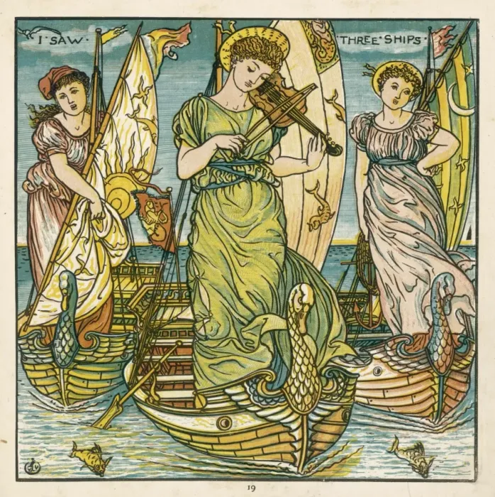 Framed Print : I Saw Three Ships (Wc) Framed Print : I Saw Three Ships (Wc)
