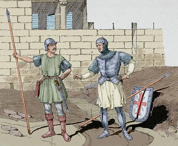 Iberian Peninsula. Castilian soldiers