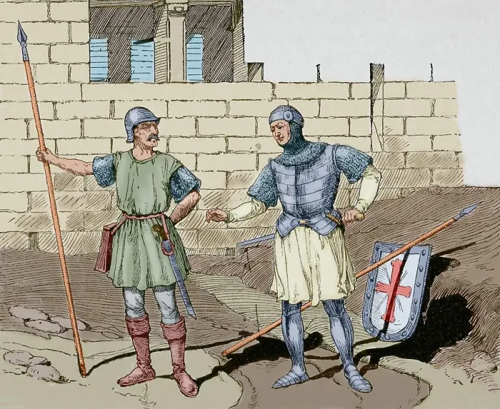 Framed Print : Iberian Peninsula. Castilian soldiers Framed Print : Iberian Peninsula. Castilian soldiers