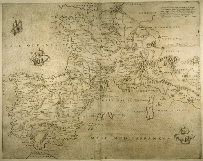 Framed Print : Iberian Peninsula, France and northern Italy Framed Print : Iberian Peninsula, France and northern Italy