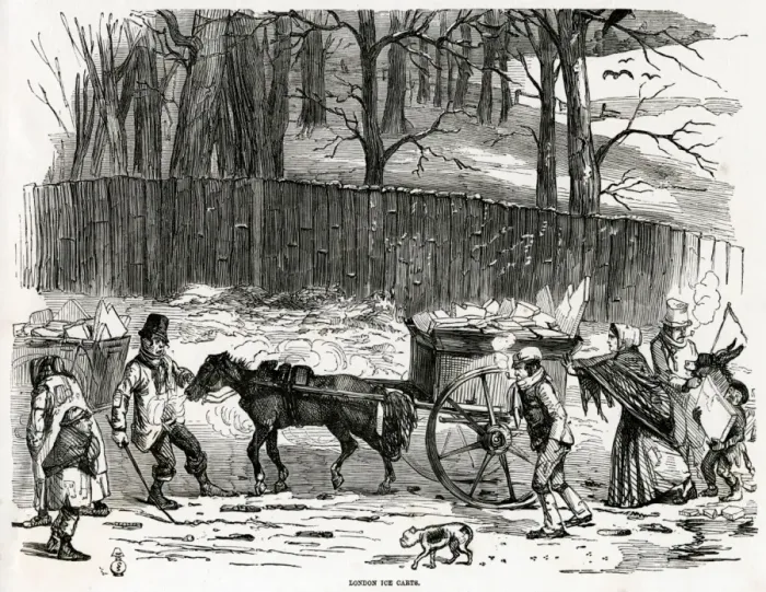 Framed Print : Ice cart in London 1850 Framed Print : Ice cart in London 1850