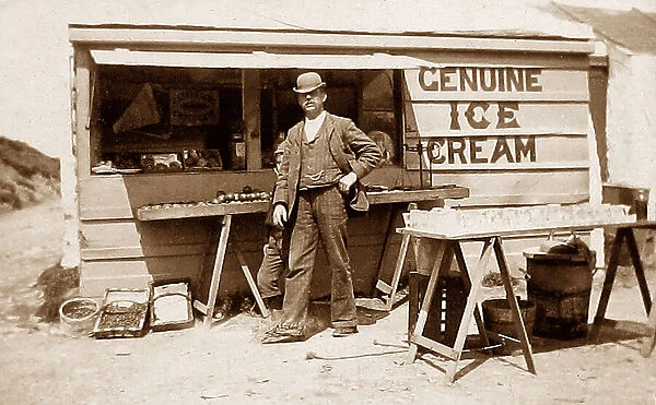 Ice cream seller in Blackpool