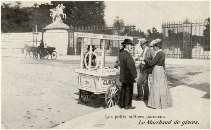 Framed Print : Ice Cream Seller, Paris Framed Print : Ice Cream Seller, Paris