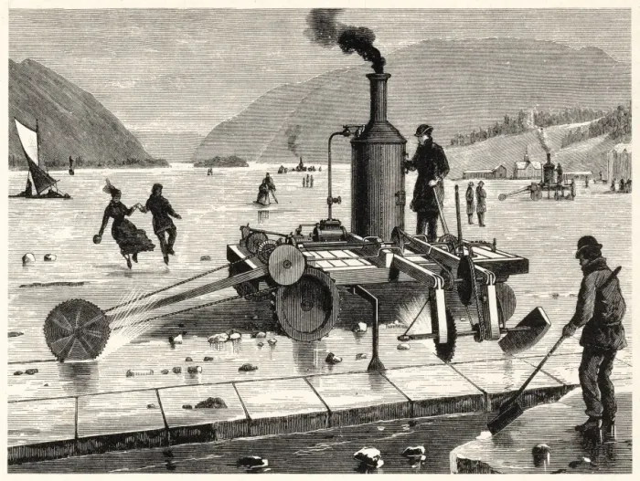 Framed Print : Ice-cutting Machine Framed Print : Ice-cutting Machine
