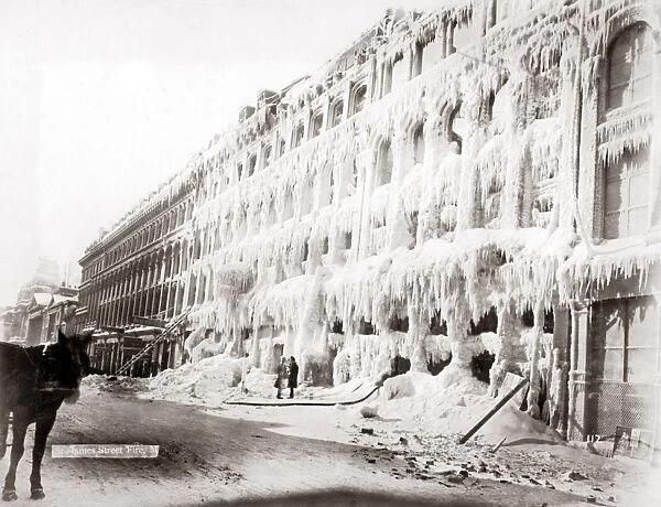Ice formation Montreal, Canada, circa 1890
