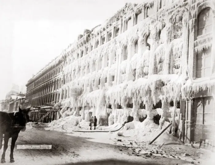 Framed Print : Ice formation Montreal, Canada, circa 1890 Framed Print : Ice formation Montreal, Canada, circa 1890
