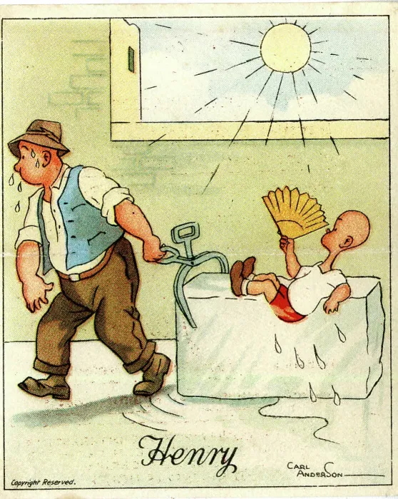 Framed Print : On Ice, Henry cartoon by Carl Anderson Framed Print : On Ice, Henry cartoon by Carl Anderson