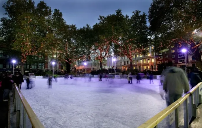 Framed Print : The ice rink at the Natural History Museum, London Framed Print : The ice rink at the Natural History Museum, London