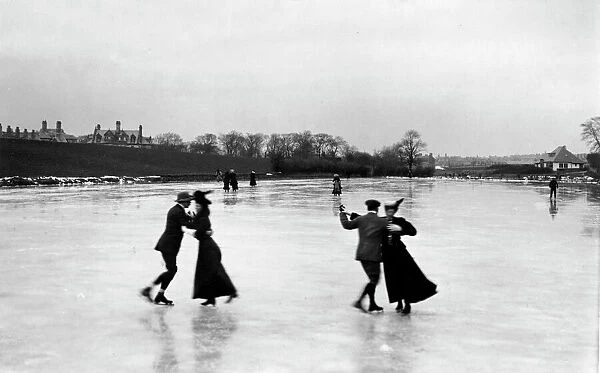 Ice skating in Winter