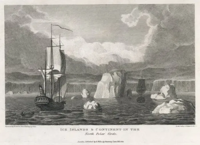 Framed Print : Icebergs in 1814 Framed Print : Icebergs in 1814
