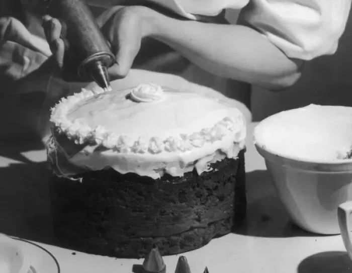 Framed Print : Icing a Christmas Cake Framed Print : Icing a Christmas Cake