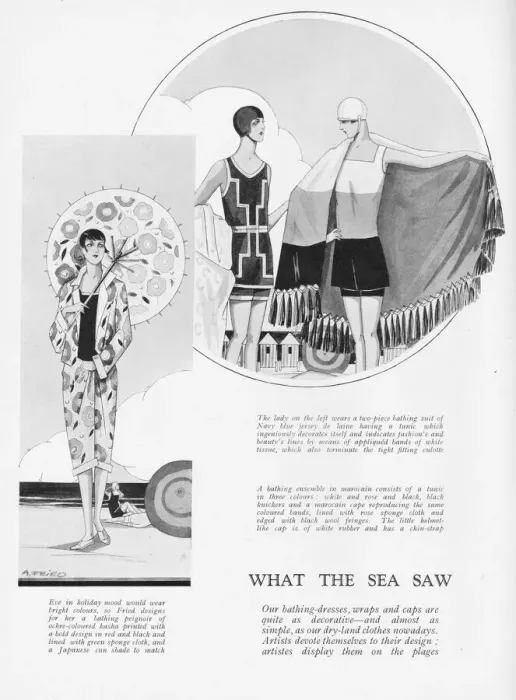 Framed Print : Some ideas for summer beach wear - bathing dresses Framed Print : Some ideas for summer beach wear - bathing dresses