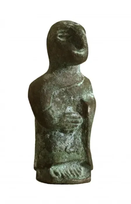 Framed Print : Idol. 6th c. - 4th c. BC. Iberian art. Sculpture Framed Print : Idol. 6th c. - 4th c. BC. Iberian art. Sculpture