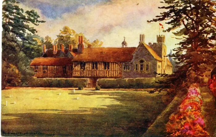Framed Print : Ightham Mote, Kent, North Front from the Bowling Green Framed Print : Ightham Mote, Kent, North Front from the Bowling Green