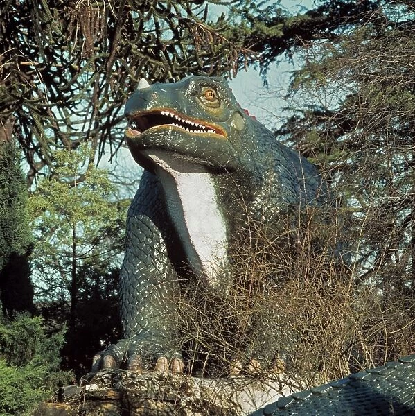 Iguanodon model at Crystal Palace