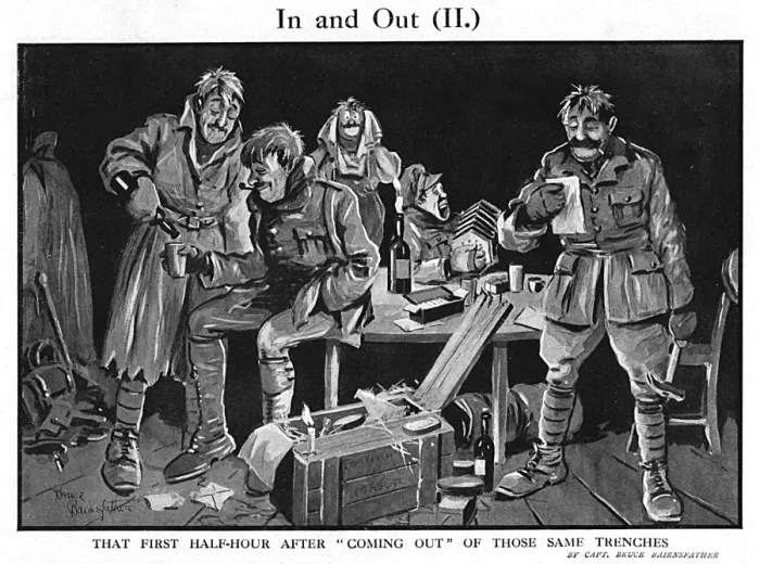 Framed Print : In and Out (II. ), by Bairnsfather Framed Print : In and Out (II. ), by Bairnsfather