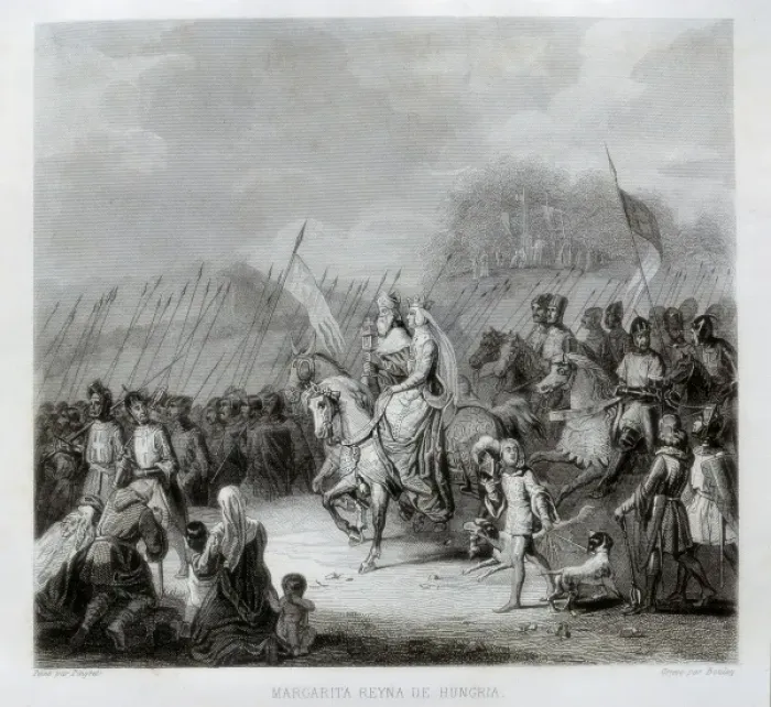 Framed Print : III Crusade. Marguerite of France leading Framed Print : III Crusade. Marguerite of France leading