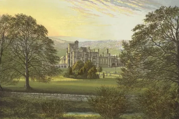 Framed Print : Ilam Hall / Staffs / 1879 Framed Print : Ilam Hall / Staffs / 1879