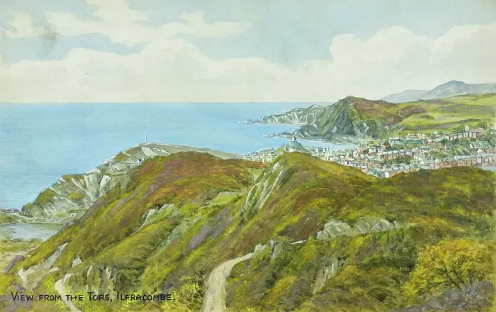 Framed Print : Ilfracombe, North Devon, viewed from the Tors Framed Print : Ilfracombe, North Devon, viewed from the Tors