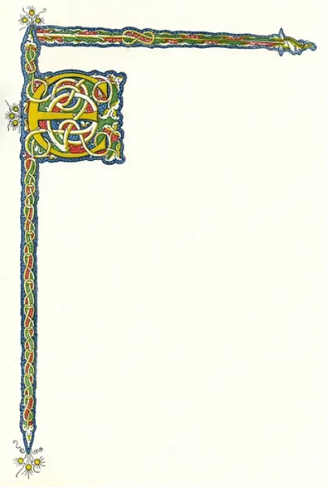 Framed Print : Illuminated letter E Framed Print : Illuminated letter E