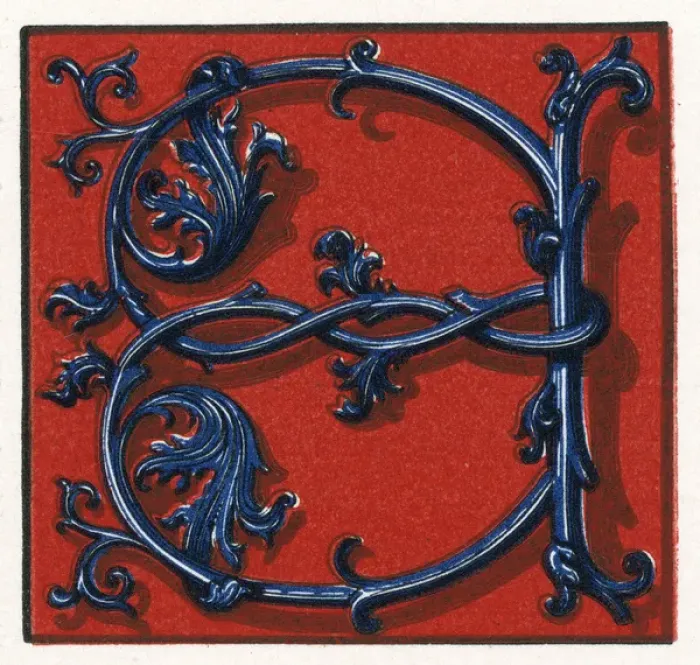 Framed Print : Illuminated letter E Framed Print : Illuminated letter E