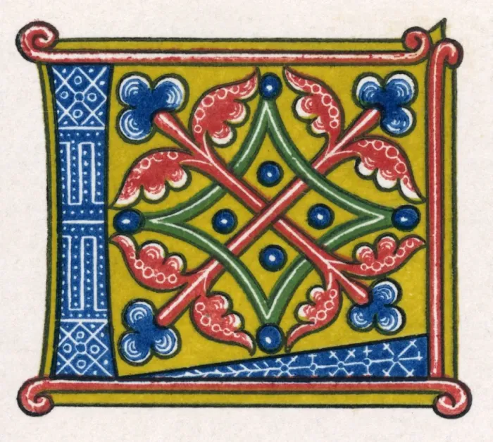 Framed Print : Illuminated letter L Framed Print : Illuminated letter L