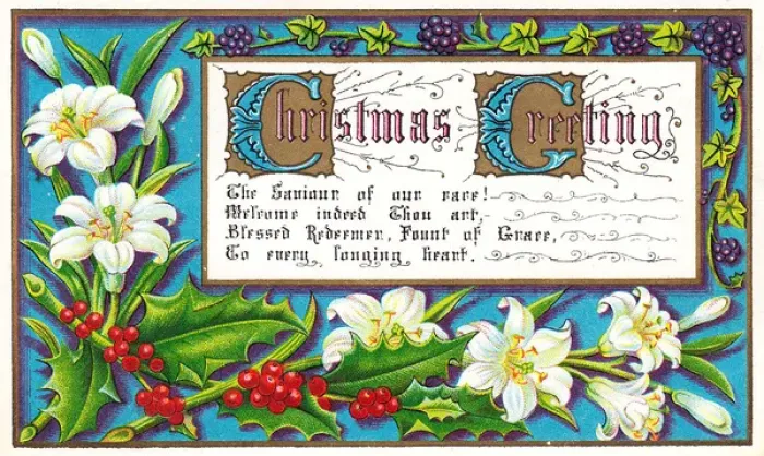 Framed Print : Illuminated manuscript style Christmas card Framed Print : Illuminated manuscript style Christmas card