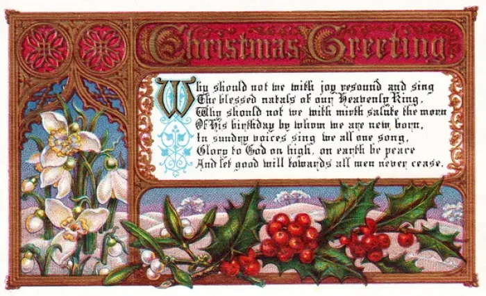 Framed Print : Illuminated manuscript style Christmas card Framed Print : Illuminated manuscript style Christmas card