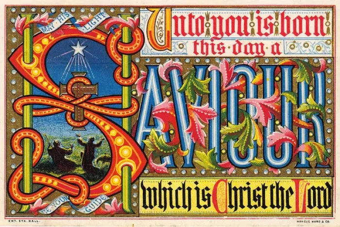 Framed Print : Illuminated manuscript style Christmas card Framed Print : Illuminated manuscript style Christmas card