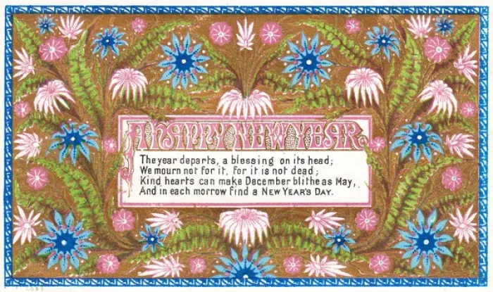 Framed Print : Illuminated manuscript style New Year card Framed Print : Illuminated manuscript style New Year card