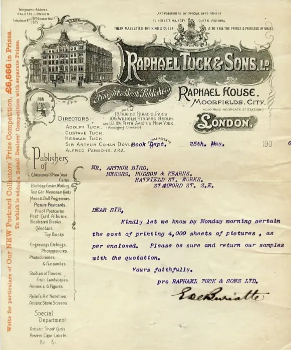 Framed Print : Illustrated headed letter, Raphael Tuck & Sons Ltd Framed Print : Illustrated headed letter, Raphael Tuck & Sons Ltd