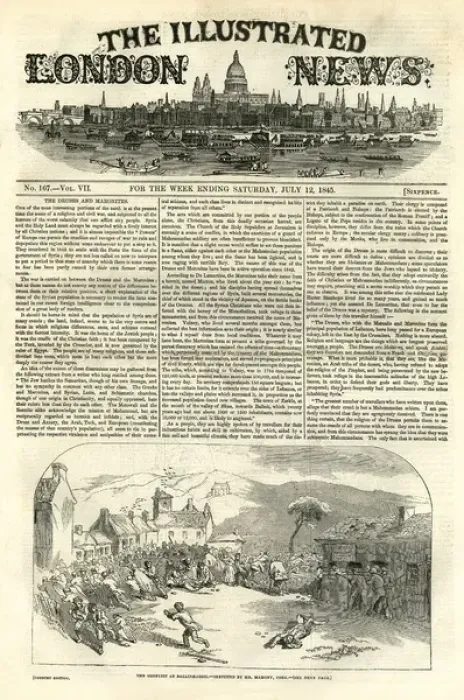 Framed Print : Illustrated London News cover, 12th July 1845 Framed Print : Illustrated London News cover, 12th July 1845