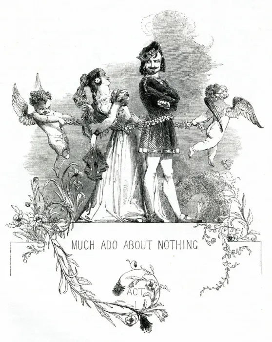 Framed Print : Illustration, Much Ado About Nothing, by William Shakespeare Framed Print : Illustration, Much Ado About Nothing, by William Shakespeare