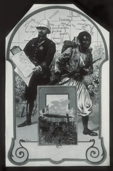 Framed Print : illustration alluding to the conflicts for the colonial Framed Print : illustration alluding to the conflicts for the colonial