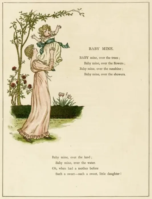 Framed Print : Illustration, Baby Mine Framed Print : Illustration, Baby Mine