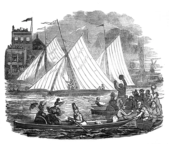 Framed Print : Illustration, boating on the River Thames Framed Print : Illustration, boating on the River Thames