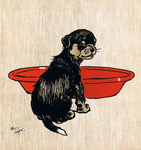 Illustration by Cecil Aldin, The Black Puppy Book