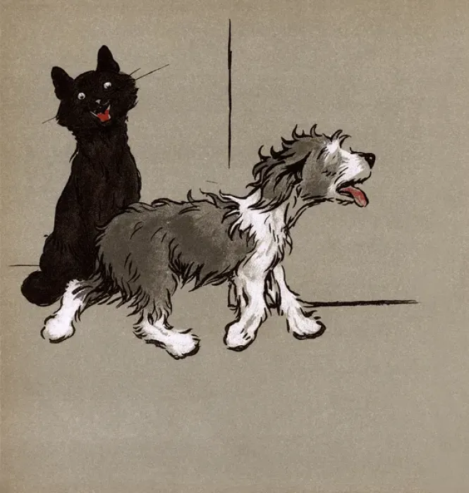 Framed Print : Illustration by Cecil Aldin, The Bobtail Puppy Book Framed Print : Illustration by Cecil Aldin, The Bobtail Puppy Book