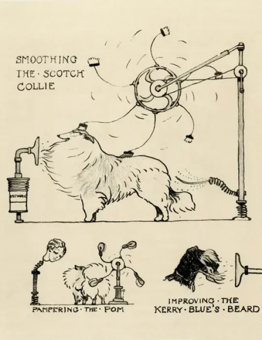 Framed Print : Illustration by Cecil Aldin, Crackers dog show inventions Framed Print : Illustration by Cecil Aldin, Crackers dog show inventions