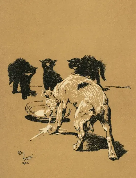 Framed Print : Illustration by Cecil Aldin, A Dog Day Framed Print : Illustration by Cecil Aldin, A Dog Day