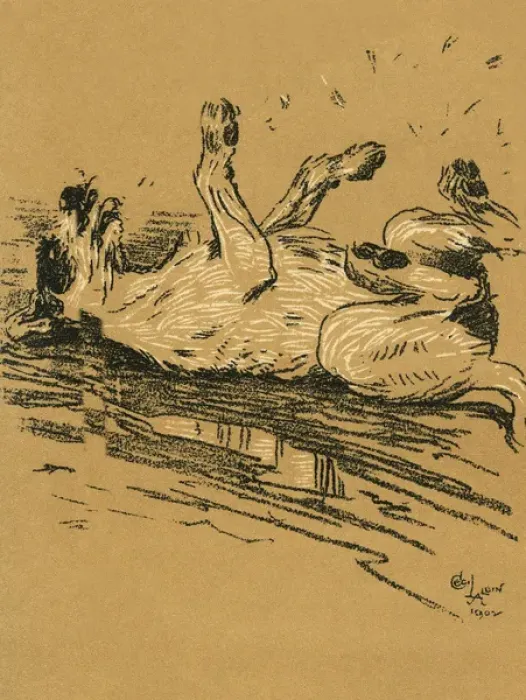 Framed Print : Illustration by Cecil Aldin, A Dog Day