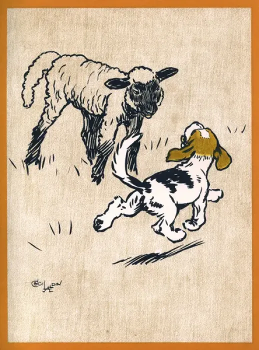 Framed Print : Illustration by Cecil Aldin, Field Babies Framed Print : Illustration by Cecil Aldin, Field Babies