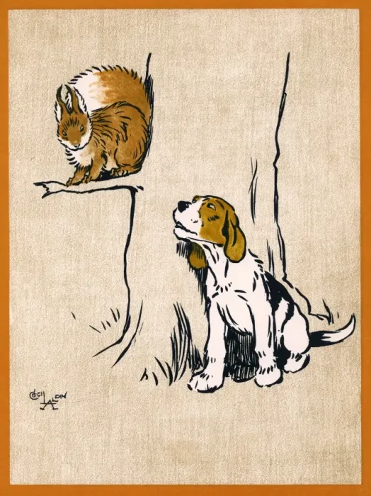 Framed Print : Illustration by Cecil Aldin, Field Babies Framed Print : Illustration by Cecil Aldin, Field Babies